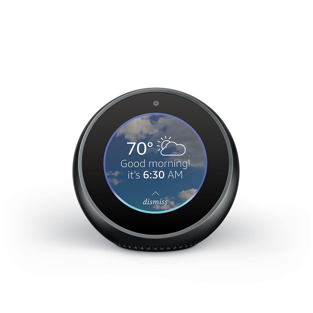 Amazon Echo Spot Smart Alarm Clock with Alexa Black
