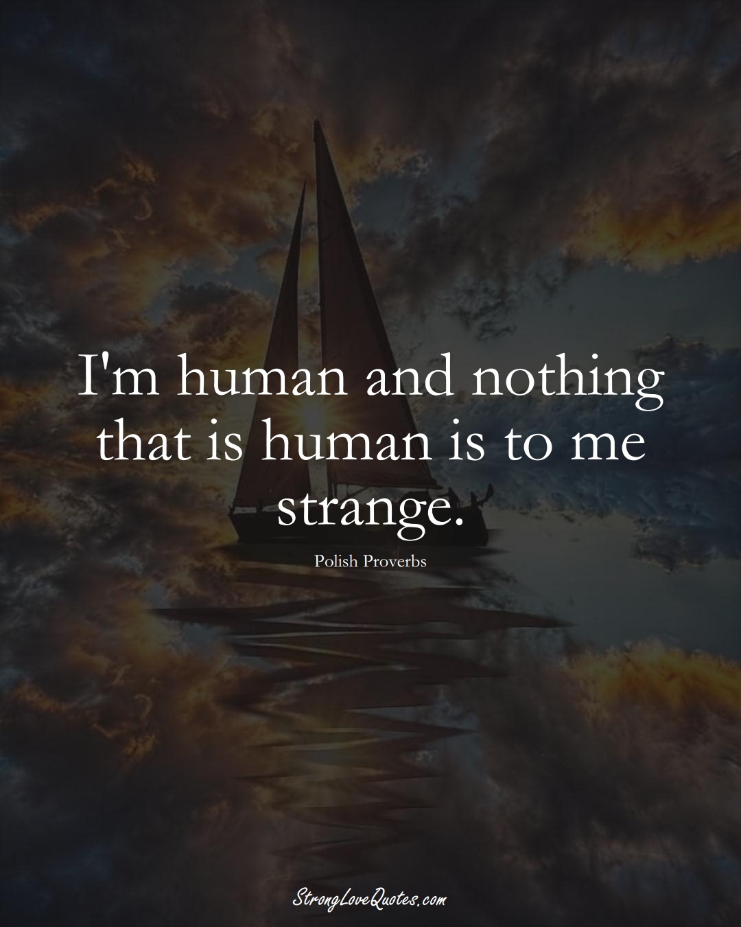 I'm human and nothing that is human is to me strange. (Polish Sayings);  #EuropeanSayings