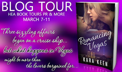 Romancing Vegas by Kara Keen book blog tour banner