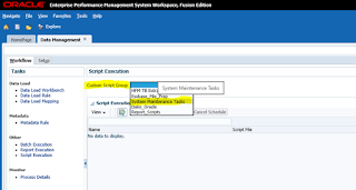 FDMEE: System Maintenance Tasks: Maintain FDMEE Data Tables