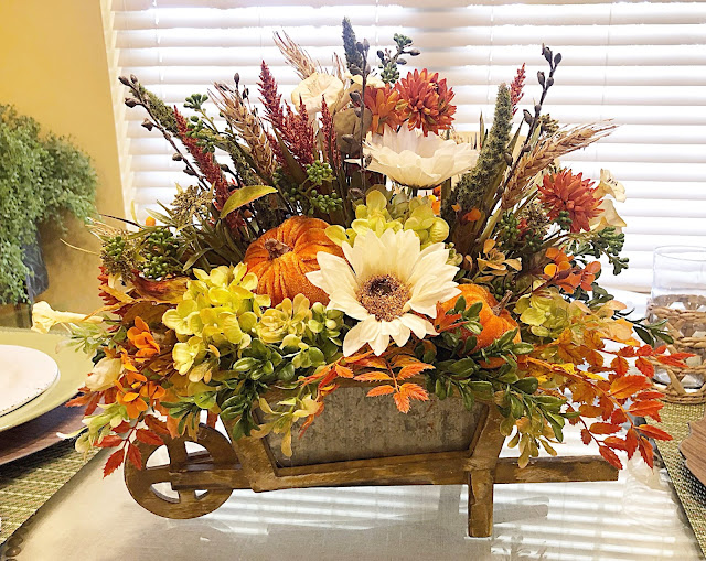 Kristen's Creations: Fall Wheelbarrow Arrangement