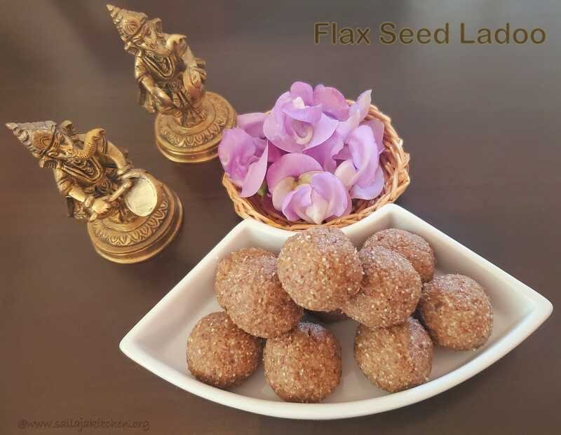 Sailaja Kitchen...A site for all food lovers! Flaxseed Ladoo Recipe
