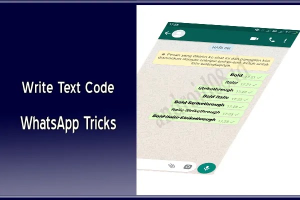 Berbagai Kode Mengetik di Aplikasi WhatsApp