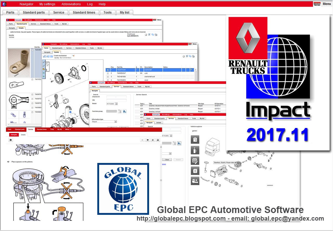 GLOBAL EPC AUTOMOTIVE SOFTWARE: RENAULT IMPACT 11.2017 TRUCKS EPC PARTS ...