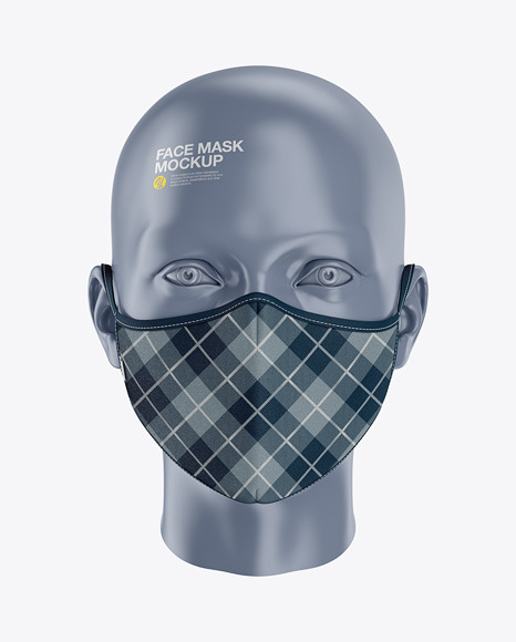Download Free Face Mask Mockup Front View PSD Mockup Template