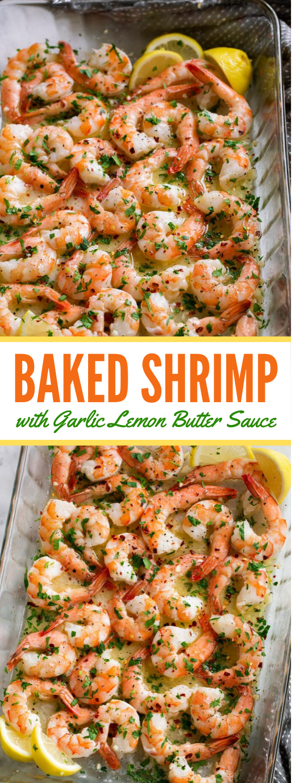 Baked Shrimp (with Garlic Lemon Butter Sauce) #dinner #lunch