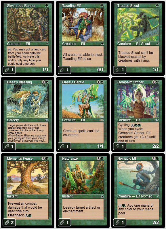 Magic the Gathering Adventures Legacy Casual Elves (Deck)