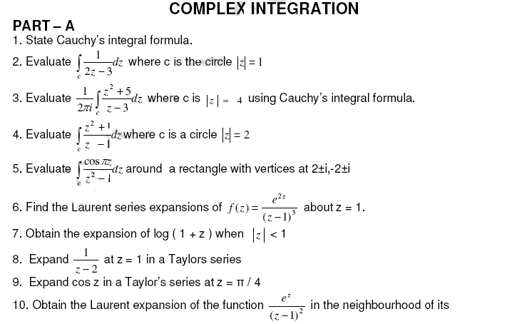 application of complex integration in engineering