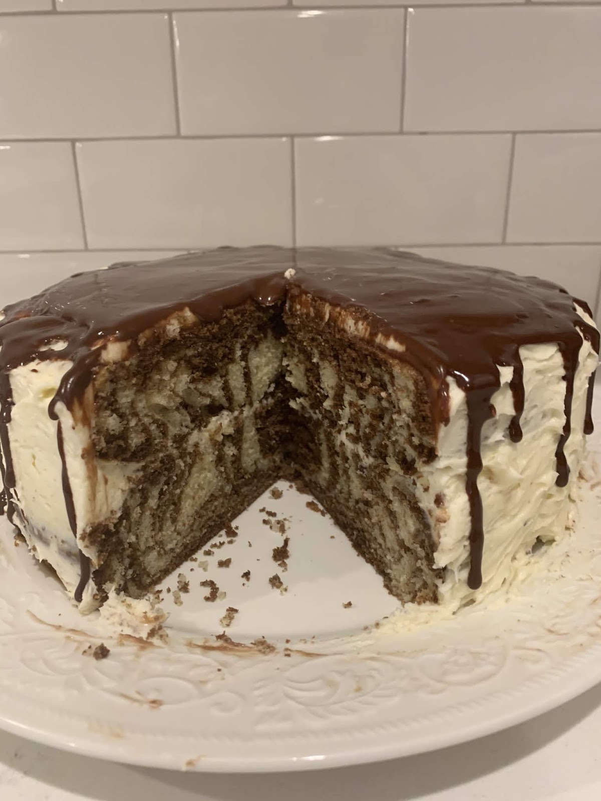 Zebra Marble Cake