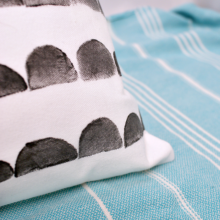 How to Make a Ferm Living Inspired Potato Stamp Pillow