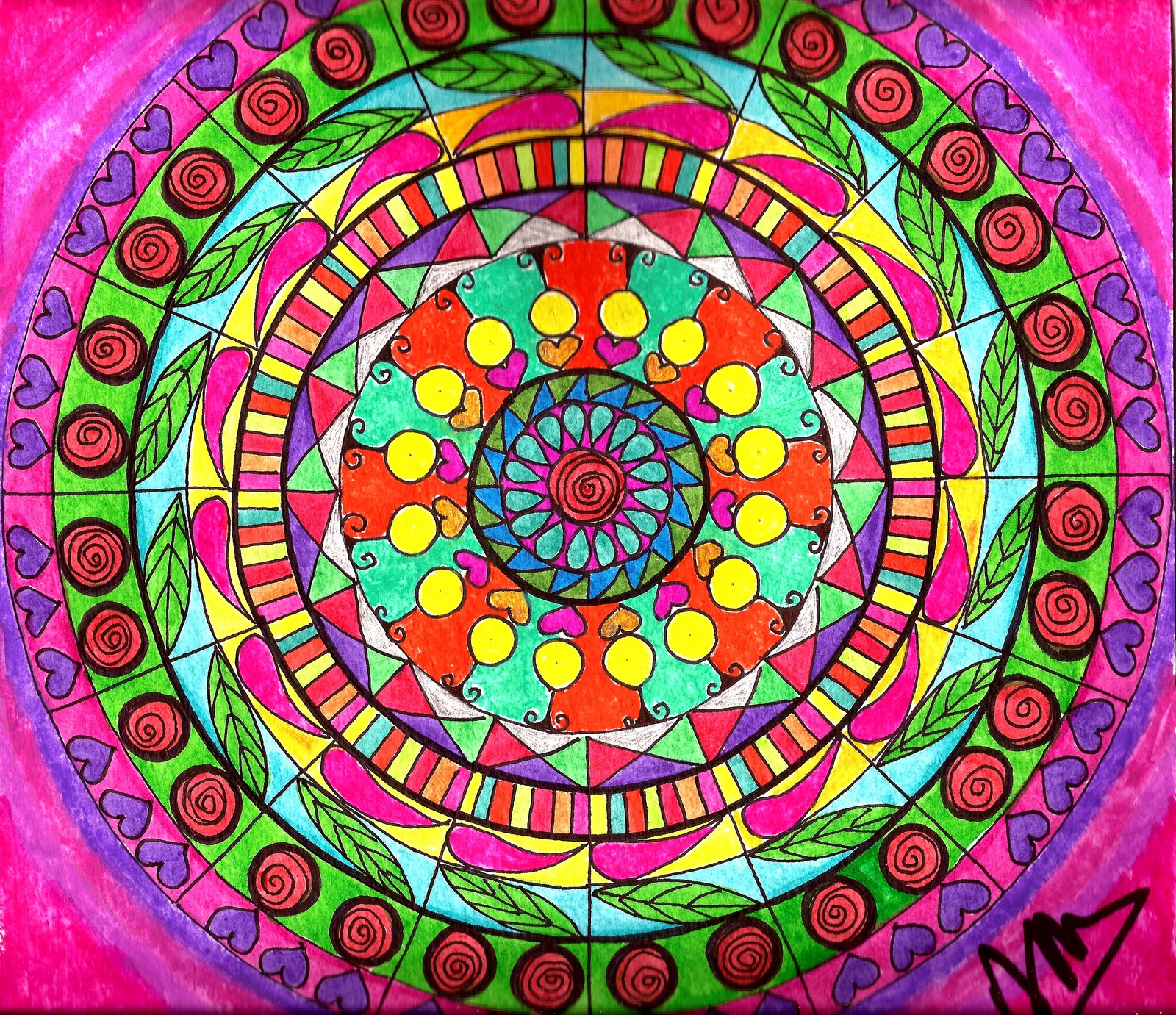 Денежный колодец мандала в какие цвета раскрасить