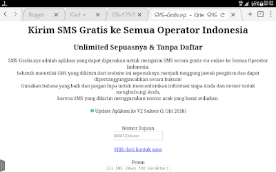 cara sms gratis online gratis terbaru modal kuota