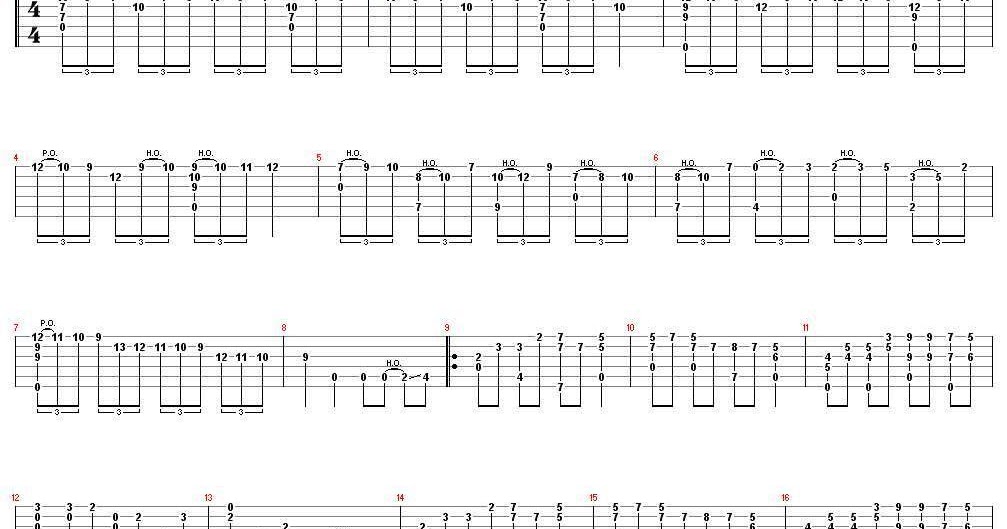 TAB Gitar lagu Doraemon