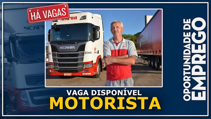 Transportadora Scapini abre vagas para Motorista Truck