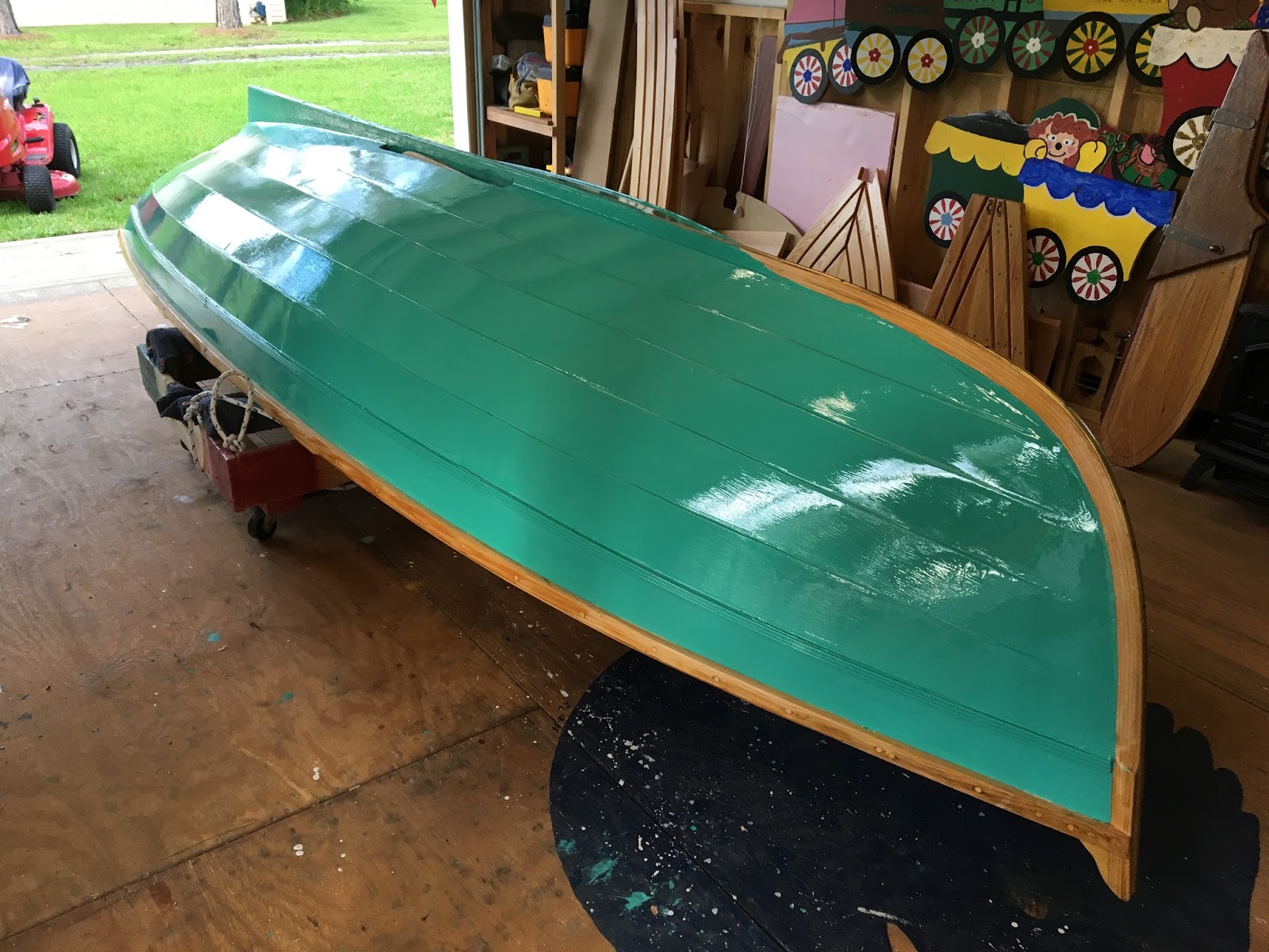 Small Boat Restoration St. Jacques Log 04 Jun 17 Rub Rail and Hull Paint