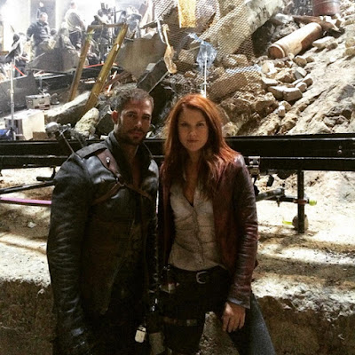 Ali Larter and William Levy on the set of Resident Evil The Final Chapter