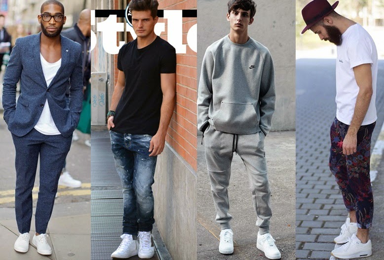 tenis branco look masculino