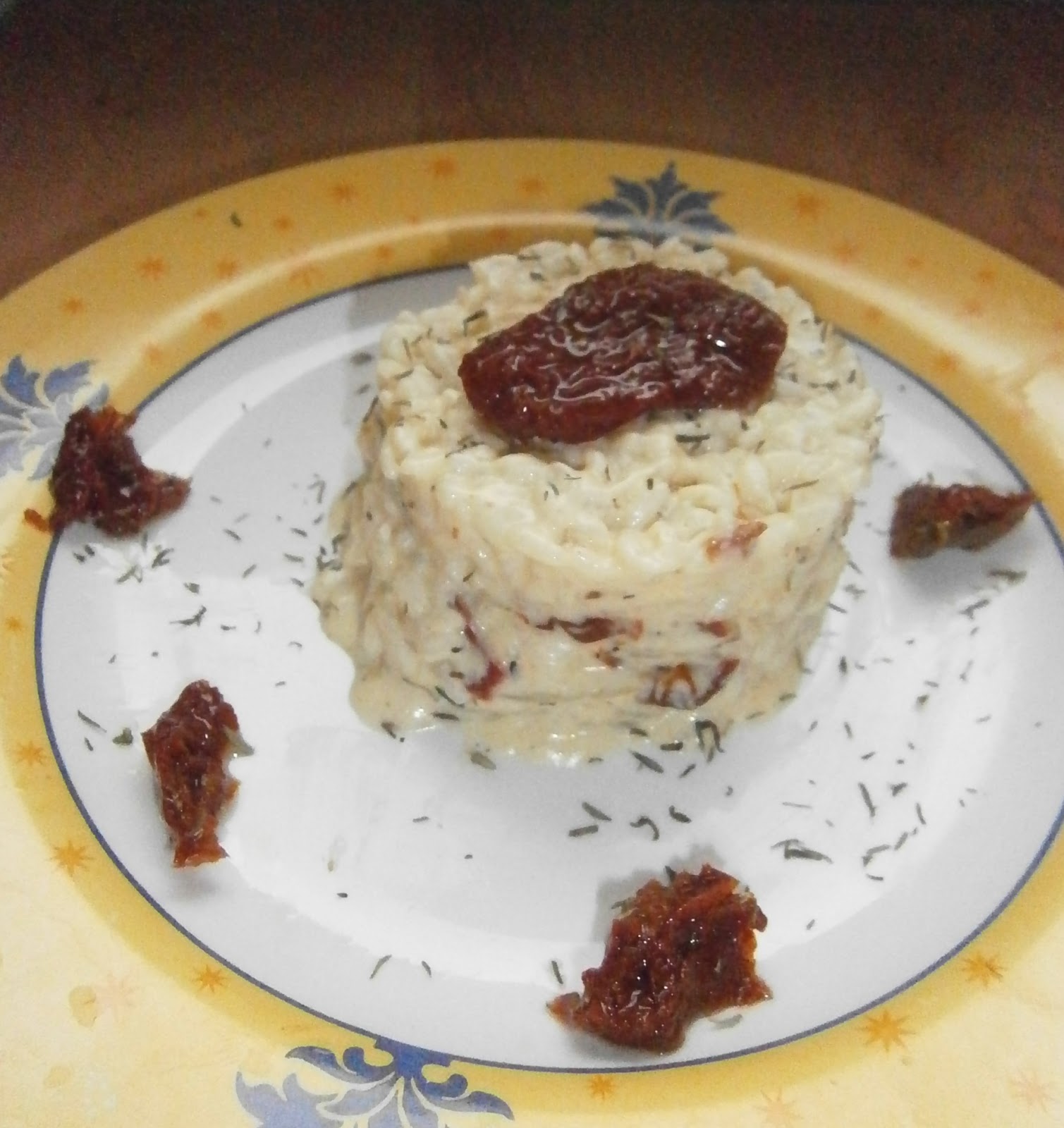 Délices d'une novice Risotto chèvre et tomates séchées