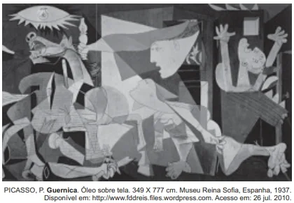 PICASSO, P. Guernica. Óleo sobre tela. 349 x 777 cm. Museu Reina Sofia, Espanha, 1937.