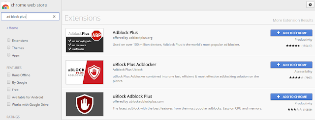 Fake AdBlock Plus on Google Chrome Extension