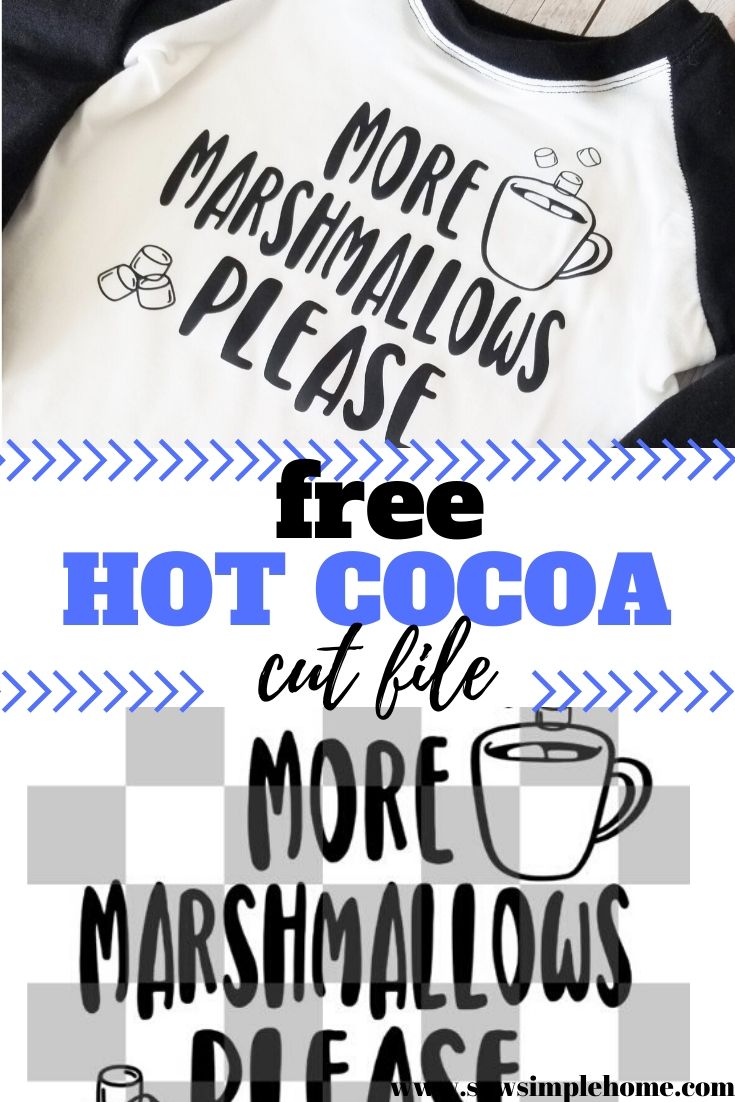 Free Holiday Hot Cocoa SVG Cut Files for T-shirts | Sew Simple Home