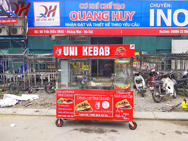 Quang Huy sản xuất và phân phối xe đẩy bán bánh mì uy tín giá rẻ