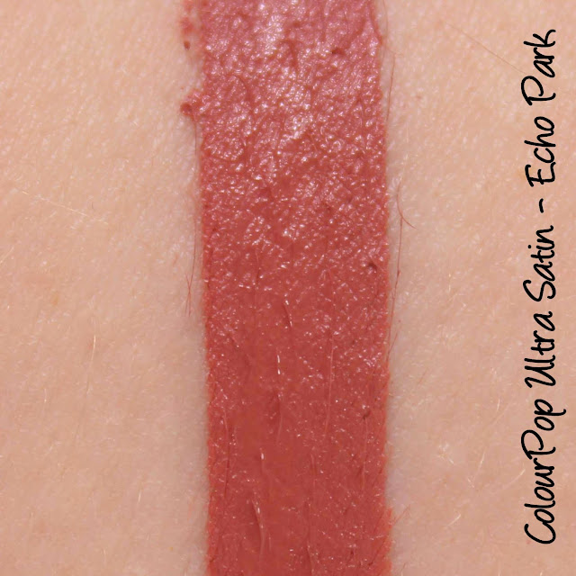 ColourPop Ultra Satin Lip - Echo Park Swatches & Review