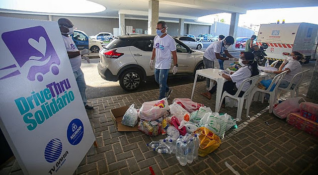 Drive solidário: ação da Rede Bahia arrecada 56,7 toneladas de alimentos para doação
