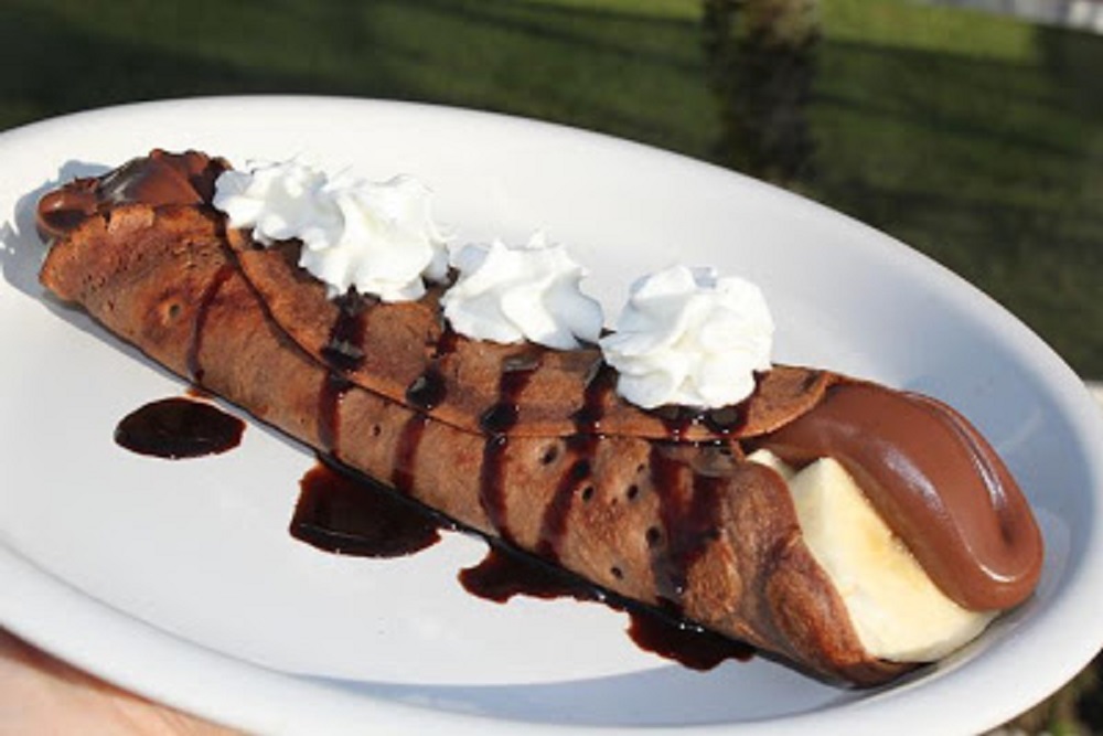 Chocolate Nutella Banana Crepes with Kahlua Fudge Sauce What's Cookin