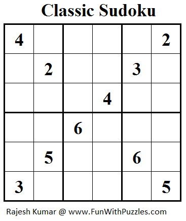 Classic Sudoku (Mini Sudoku Series #36)