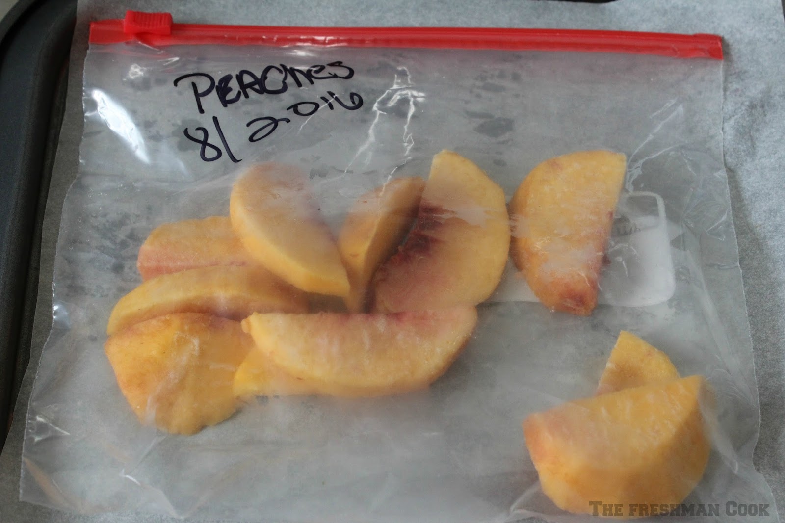 The Freshman Cook How to Freeze Peaches and Make Peach Sauce / 