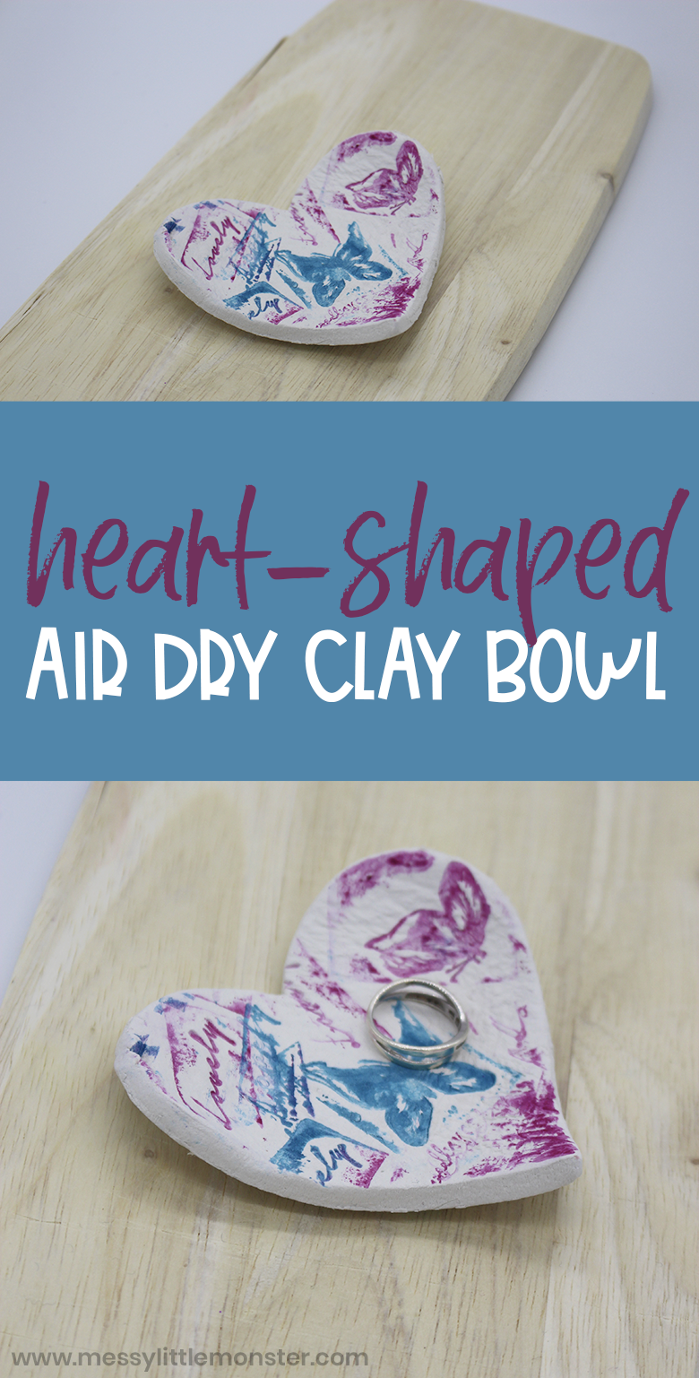 Air Dry Clay Bowl Heart Craft Messy Little Monster