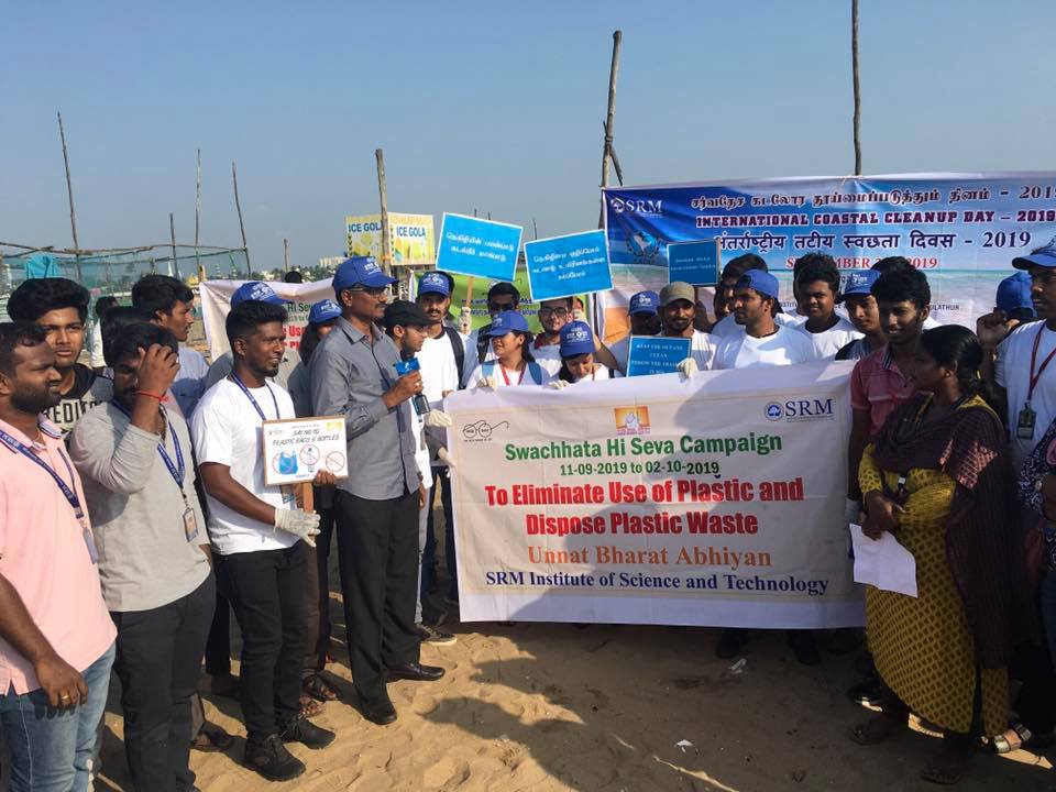 SRMIST organized coastal cleanup program