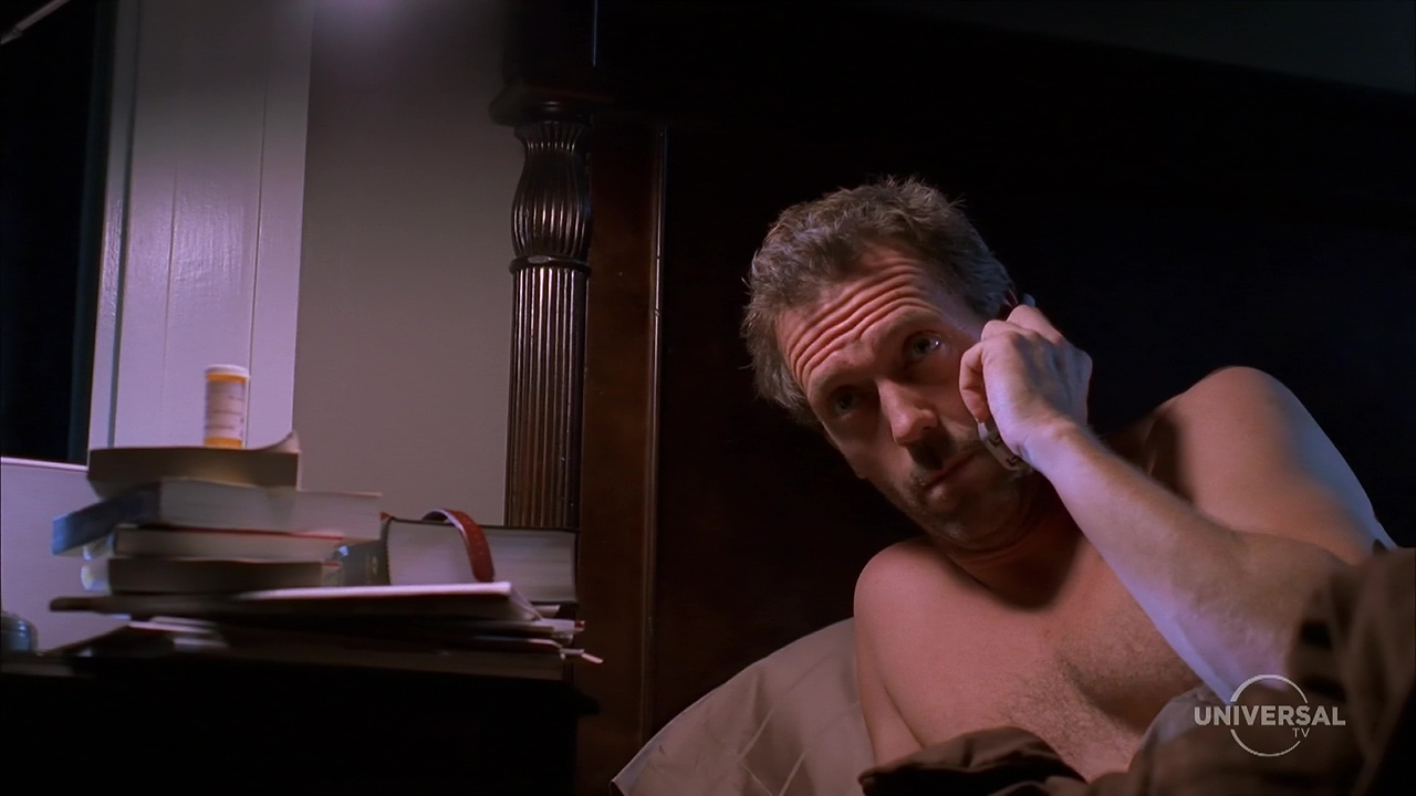 Hugh Laurie shirtless in House MD 2-11 "Need To Know" .