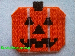 Halloween Pumpkin Jack O'Lantern Plastic canvas pattern