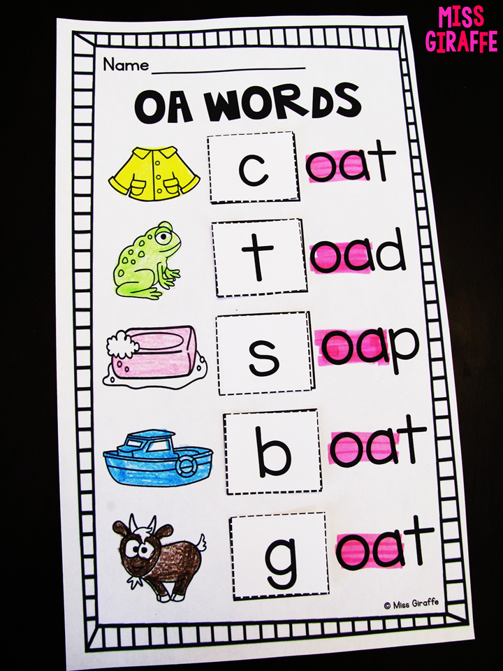 Miss Giraffe's Class: How to Teach the OA and OW Sound