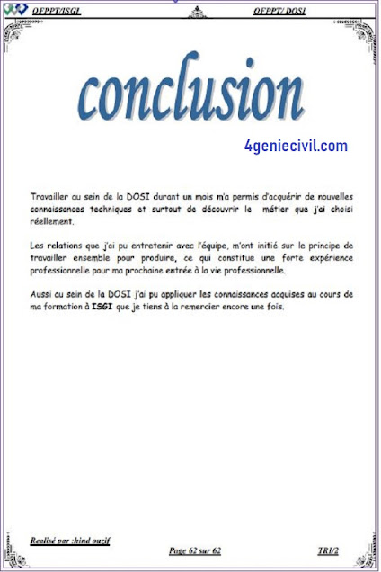 Conclusion Rapport De Stage Informatique Pdf Cours Btp