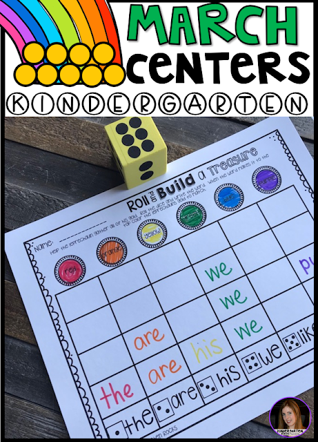 Spring into March Math and Literacy Centers is 248 pages full of fun hands-on math and literacy centers that are perfect for your kindergartners to help build a strong foundation in math, number sense and literacy skills.