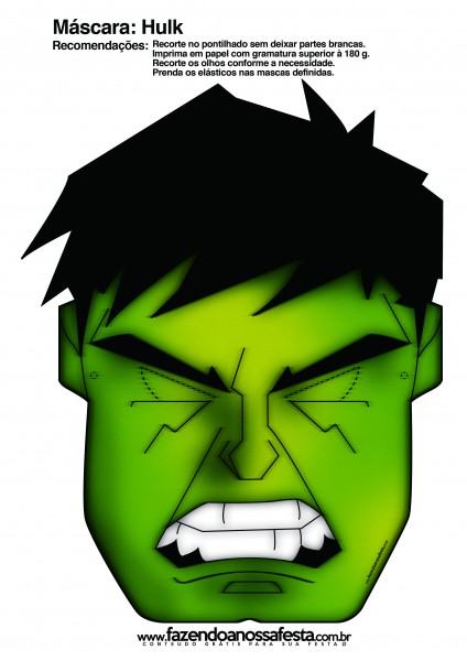 Hulk Free Printable Mask. - Oh My Fiesta! for Geeks