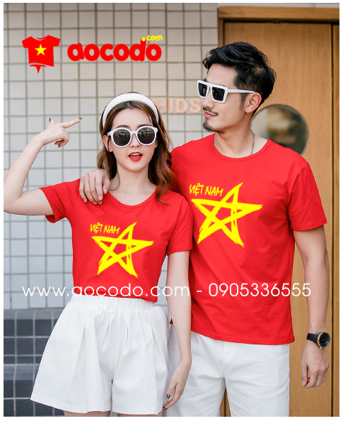 Áo phông cờ đỏ sao vàng đồng phục huyện Thường Tín