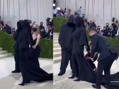 Watch Video of Kanye West and Kim Kardashian walking Faceless in MET GALA  2021 - All the updates of show Keeping up with the Kardashian Episodes &  News