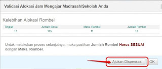 ajuan dispensasi kelebihan siswa