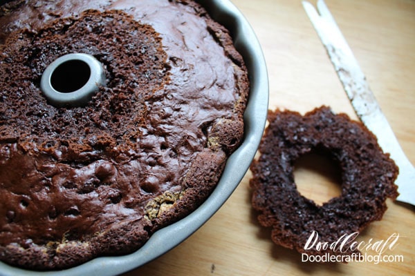 Turn a Devils food cake box mix into a Triple Chocolate Fudge Bundt Cake Recipe with drippy fudge topping.