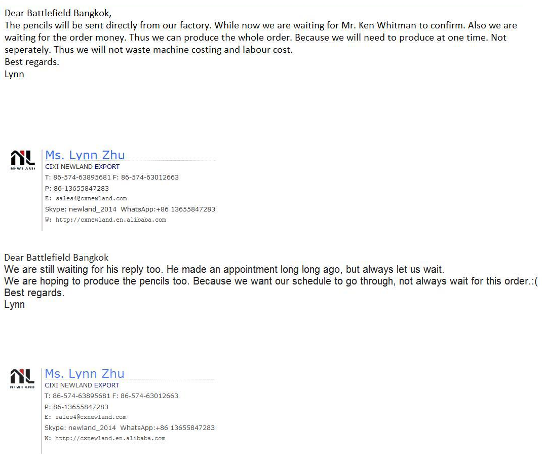 2015.07.28 Pencil Dice Emails & Comments Not Another Dime