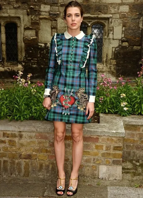 Charlotte Casiraghi and Tatiana Santo Domingo who is the wife of Andrea Casiraghi attended the "Gucci Cruise 2017" fashion show which was held at Westminister Abbey