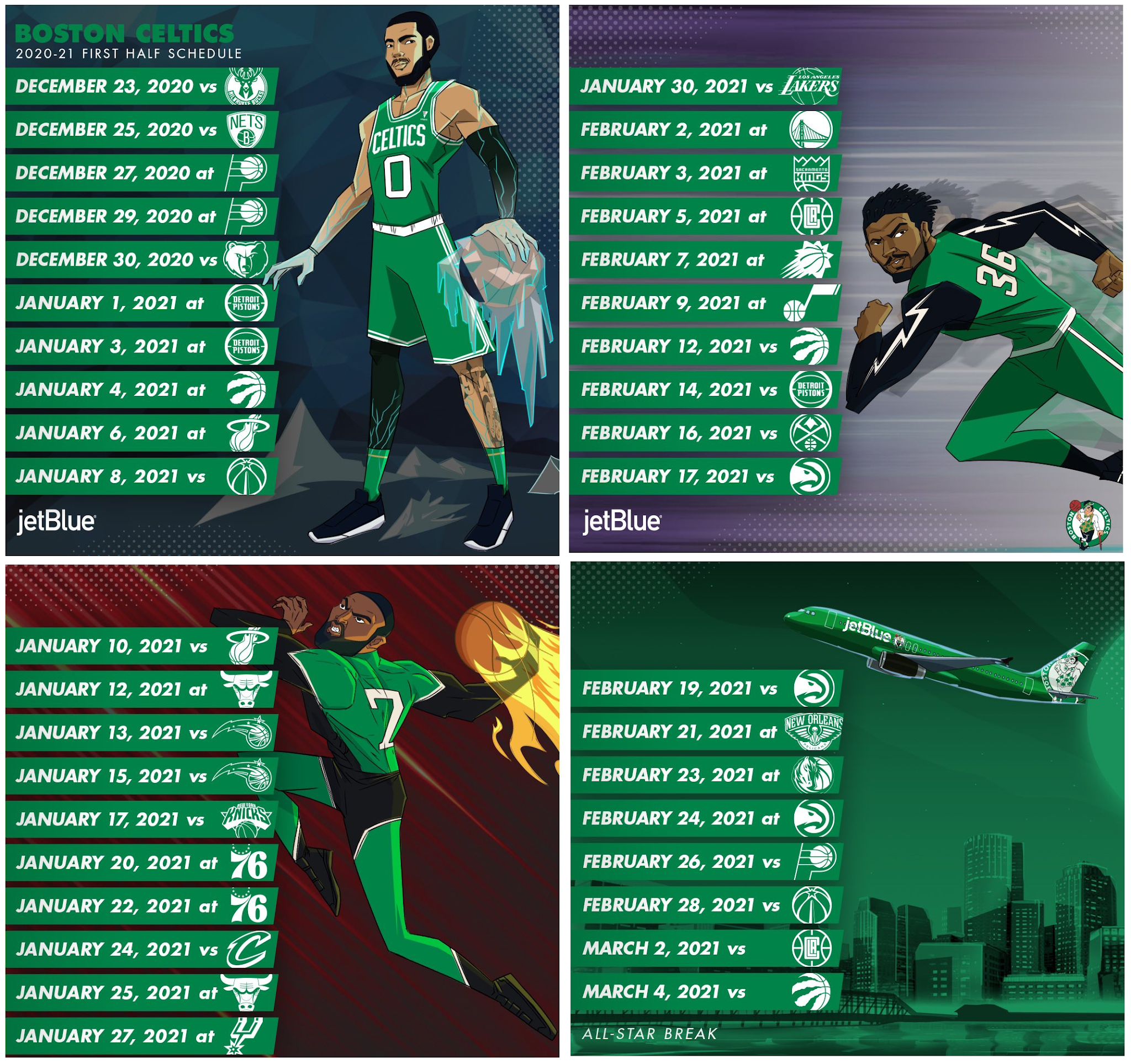 Celtics release schedule for the first half of the season | CelticsLife
