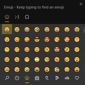 Sonderzeichen-Emoji-Panel
