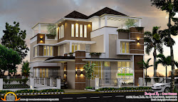 contemporary kerala luxury modern homes floor plans night ultra designs feet square