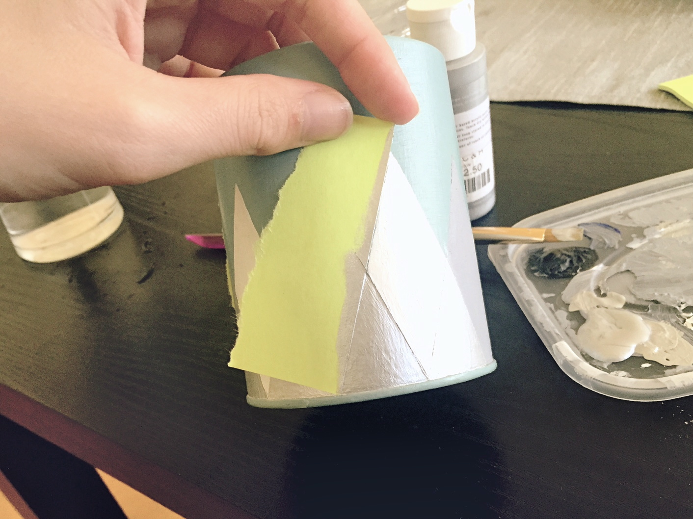 Paint silver post-it how to DIY