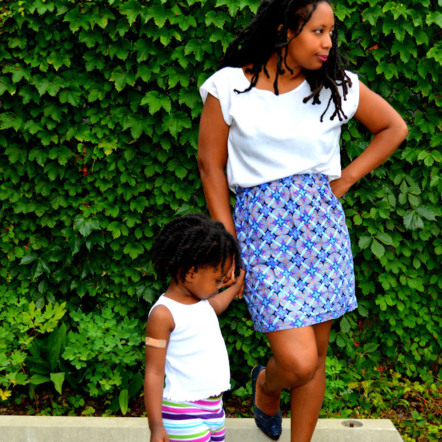 colorful african wax print skirt